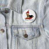 Button Weihnachten "Airedale Terrier" 缶バッジ (インサイチュ)