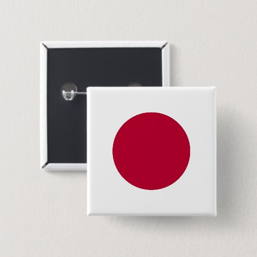Button with Flag of Japan 缶バッジ (正面&裏面)