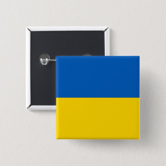 Button with Flag of Ukraine 缶バッジ (正面&裏面)