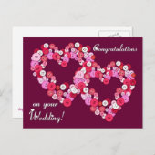 Buttonisedのハート ポストカード (正面/裏面)