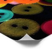 BUTTONS!アーお洒落トプリント ポスター (角)