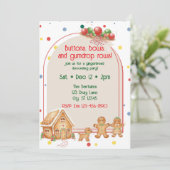 Buttons, Bows, & Gumdrop Rows Gingerbread 招待状 (スタンド正面)