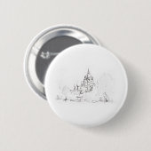 Buttons Zeichnung Hannover Rathaus Landschaft 缶バッジ (正面&裏面)