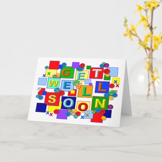 BUTTONSGet Wellカ    ード カード (黄色い花)