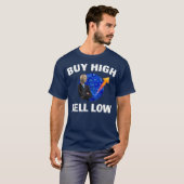 BUY HIGH SELL LOW - Stonk Man WSB Meme Stock Tシャツ (正面フル)