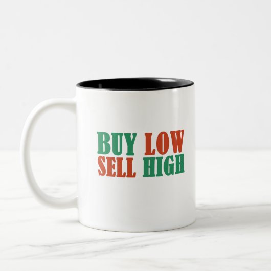 buy low sell high ツートーンマグカップ (左)