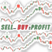 Buy Low Sell High – Elite Trader Vinyl Sticker シール (正面)