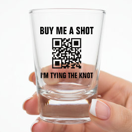 Buy Me a Shot QR Code Bachelorette Party Bride ショットグラス