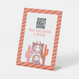 Buy the Bride A Drink Cowgirl Bachelorette Party  台座サイン