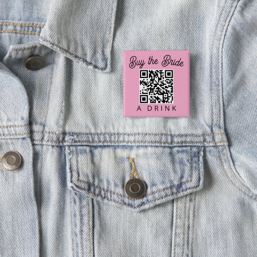 Buy the Bride a Drink QR Code 缶バッジ (インサイチュ)