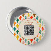 Buy the Bride a Drink QR Code Button 缶バッジ (正面&裏面)