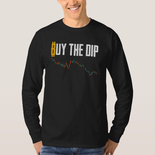 Buy The Dip Bitcoin Cryptocurrency Trading Hodler  Tシャツ (正面)