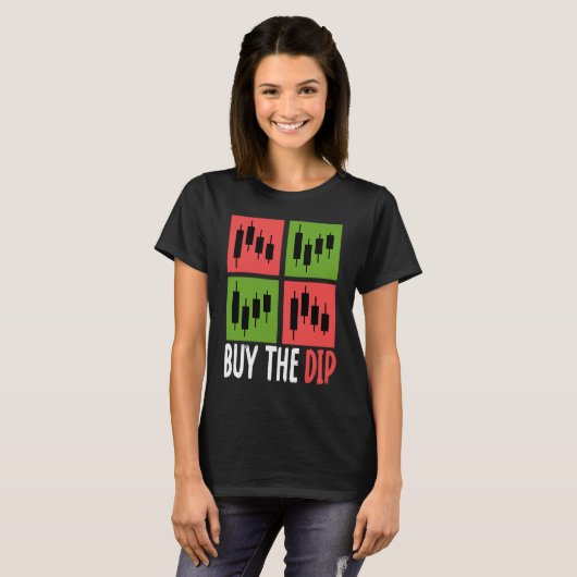 Buy The Dip Cryptocurrency Blockchain Trader Best  Tシャツ (正面フル)