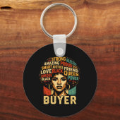 Buyer Black History Month Powerful Black Pride Art キーホルダー (正面)