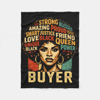 Buyer Black History Month Powerful Black Pride Art フリースブランケット