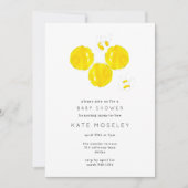 Buzing BeeYellow Water Colorハニカムベビーシャワー 招待状 (正面)