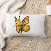 "Buzz & Bliss: The Enchanting Honeybee Pillow" ランバークッション (ブランケット)
