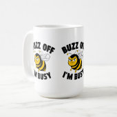 Buzz Off I'M Busy コーヒーマグカップ (正面左)