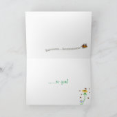 BuzzAboutBeesハッピーバースデービーガーデングリーティング カード (内部)
