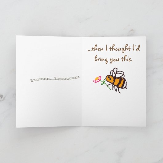 BuzzAboutBees '考え's Of You' - Sweet Little Bee カード (内部)