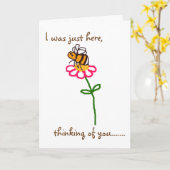 BuzzAboutBees '考え's Of You' - Sweet Little Bee カード (黄色い花)