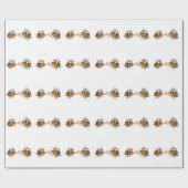 BuzzAboutBees 2つの《昆虫》マルハナバチおよび花のギフト用包装紙 ラッピングペーパー (フラット)