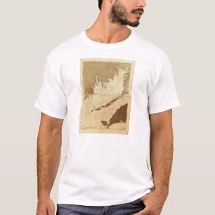 Buzzards湾及びブドウ園の健全な固まり。 地図(1776年) tシャツ
