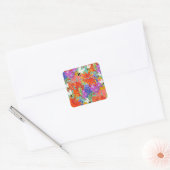 BuzzBetweenBlooms_Editable Kids スクエアシール (封筒)