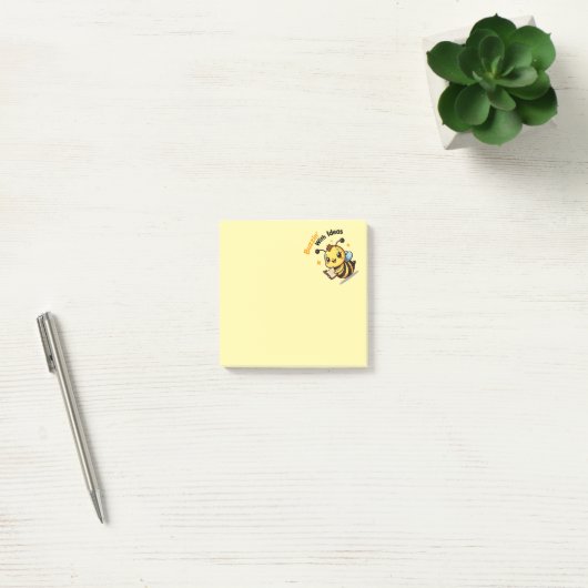 Buzzin' With Ideas Cute Bee Post-It Notes ポストイット (オフィス)