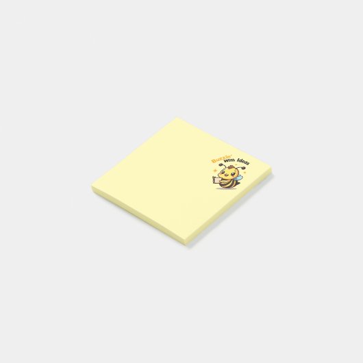 Buzzin' With Ideas Cute Bee Post-It Notes ポストイット (アングル)