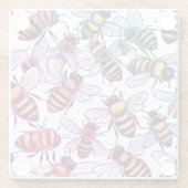 Buzzing with bees ガラスコースター (裏面)