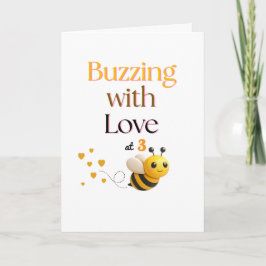 Buzzing with Love Birthday Card – Sweet Bee Design カード