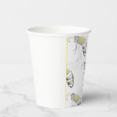 Buzzing with Style – Bee Illustration cups 紙コップ (右)
