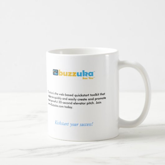 Buzzukaのエレベーターピッチのマグ コーヒーマグカップ (右)