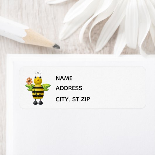 Buzzy Bee Return Address Lables ラベル (インサイチュ)