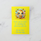 Buzzy bee-to-bee赤ちゃんシャワー | サンキューカード (内部)
