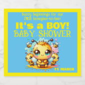 Buzzy bee-to-bee赤ちゃんシャワー | スパークリングワインラベル (シングルラベル)