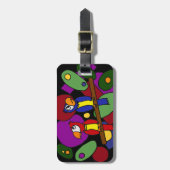 BV-オウムの抽象美術の荷物のラベル ラゲッジタグ (正面縦)