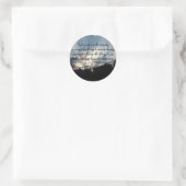 BV-日の出の平静の祈りの言葉のステッカー ラウンドシール (バッグ)