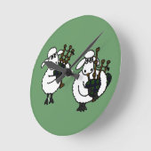 BV – 羊のバ遊ッグパイプ時計 ラウンド壁時計 (傾斜)