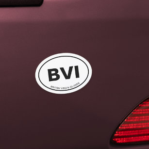 BVIイギリスヴァージン諸島略称ユーロ楕円 カーマグネット