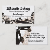 BWのパン屋のペーストリー作りの職人の道具名刺 名刺 (正面/裏面)