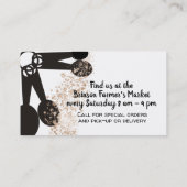 BWのパン屋のペーストリー作りの職人の道具名刺 名刺 (裏面)