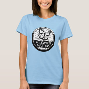 BWのロゴの青い絞り染め Tシャツ