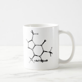 bwのcaffein_molecule、カフェイン、カフェイン コーヒーマグカップ