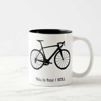 bwをのこれ私がいかにが転がるかあります自転車に乗って下さい ツートーンマグカップ