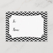 BWシェブロンNo Wrap表示ブライダルシャワーギフトカード エンクロージャーカード (裏面)