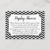 BWシェブロンNo Wrap表示ブライダルシャワーギフトカード エンクロージャーカード (正面)