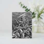 BWスケルトン海賊はがき ポストカード (スタンド正面)