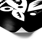 BWバードアート切り出しポスター – ネガティブイメージ ポスター (コーナー)